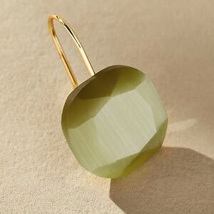Anthropologie floating crystal drop earrings in khaki green